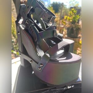 YRU NIGHTCALL Reflective Platforms Sz 9 Used Rare hard to find